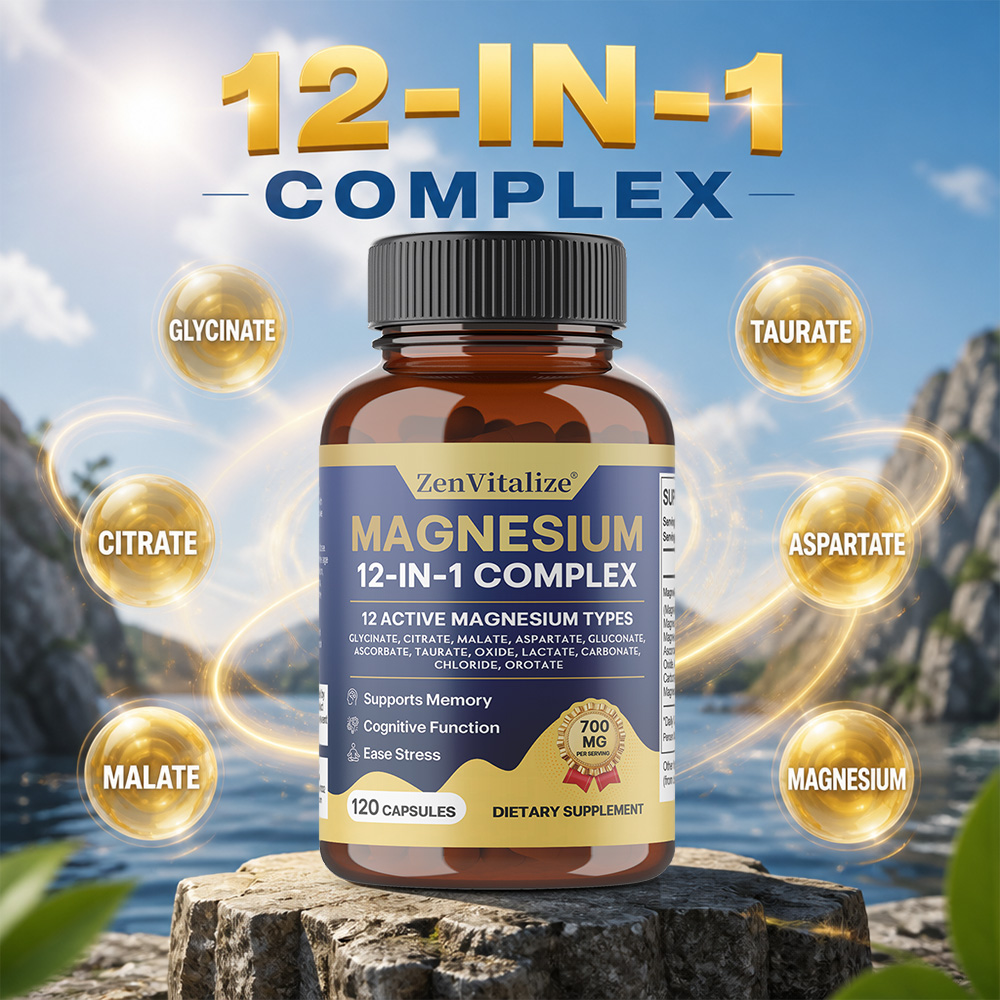 Magnesium Glycinate Capsule - 12'si 1 Arada Magnezyum Kompleksi Magnezyum