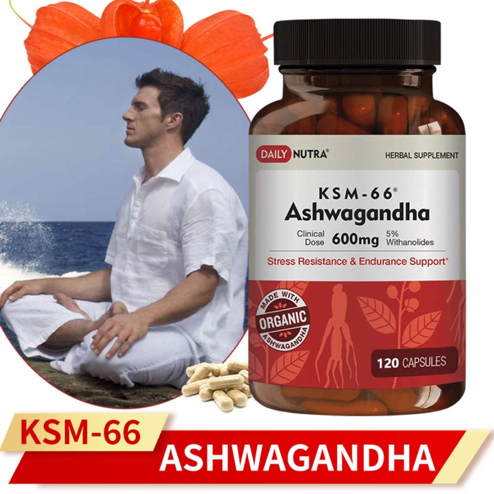 Ashwagandha Extract Root - KSM-66 Aşvaganda 600mg Organik Kök Ekstresi