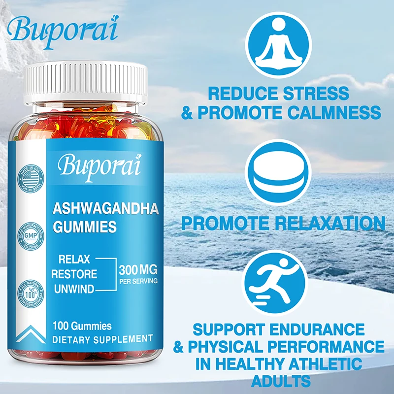 Ashwagandha Extract Root - Ashwagandha Jelibonları - Stresi Azaltır, Uykuyu