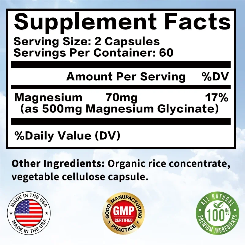 Magnezyum Glisinat 500mg - Kas - Magnesium Glycinate Capsule incelemesi ve fiyatı
