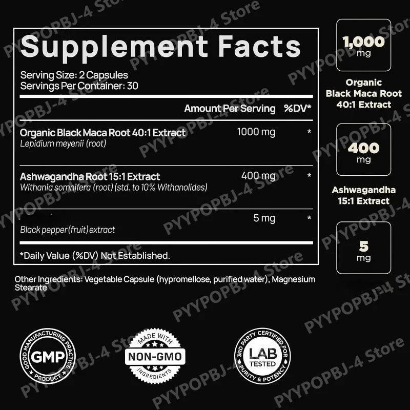 Siyah Maca Kökü Ekstresi ve Aş - Ashwagandha Extract Root incelemesi ve fiyatı